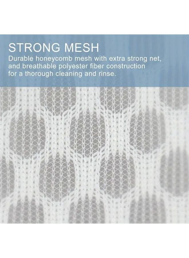 3 Medium Durable Honeycomb Mesh Laundry Bags For Delicates 12x16 Inches Transparent Polyester Zippered Wash Bags - Image 2